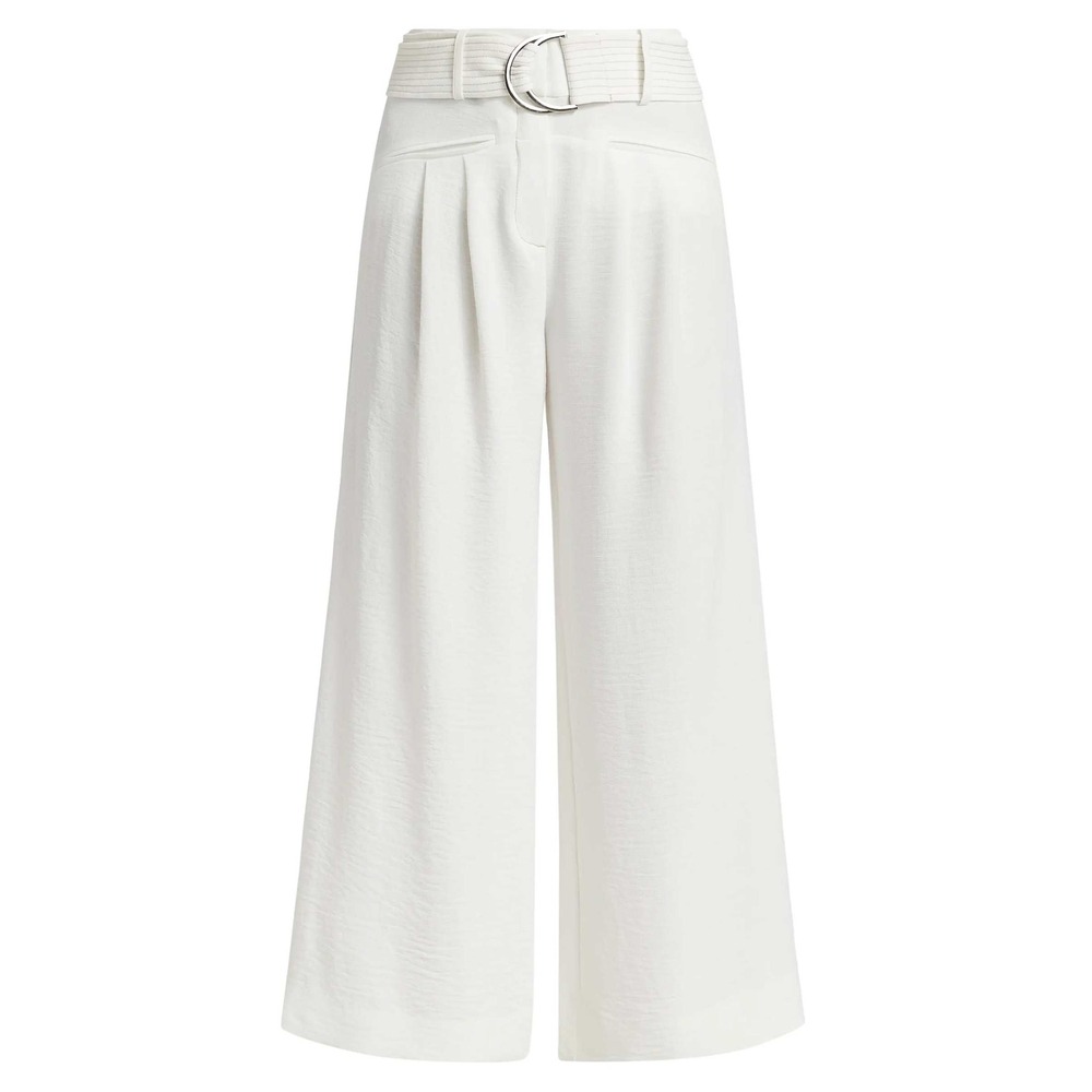 Ramy Brook Marguerite Ivory Wide Leg Crop Pants Old Money Coastal Chic Size 2